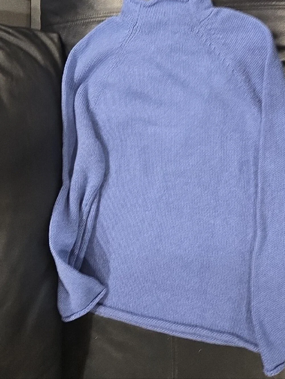 J. Crew Men’s Blue Mock Neck Knit Sweater